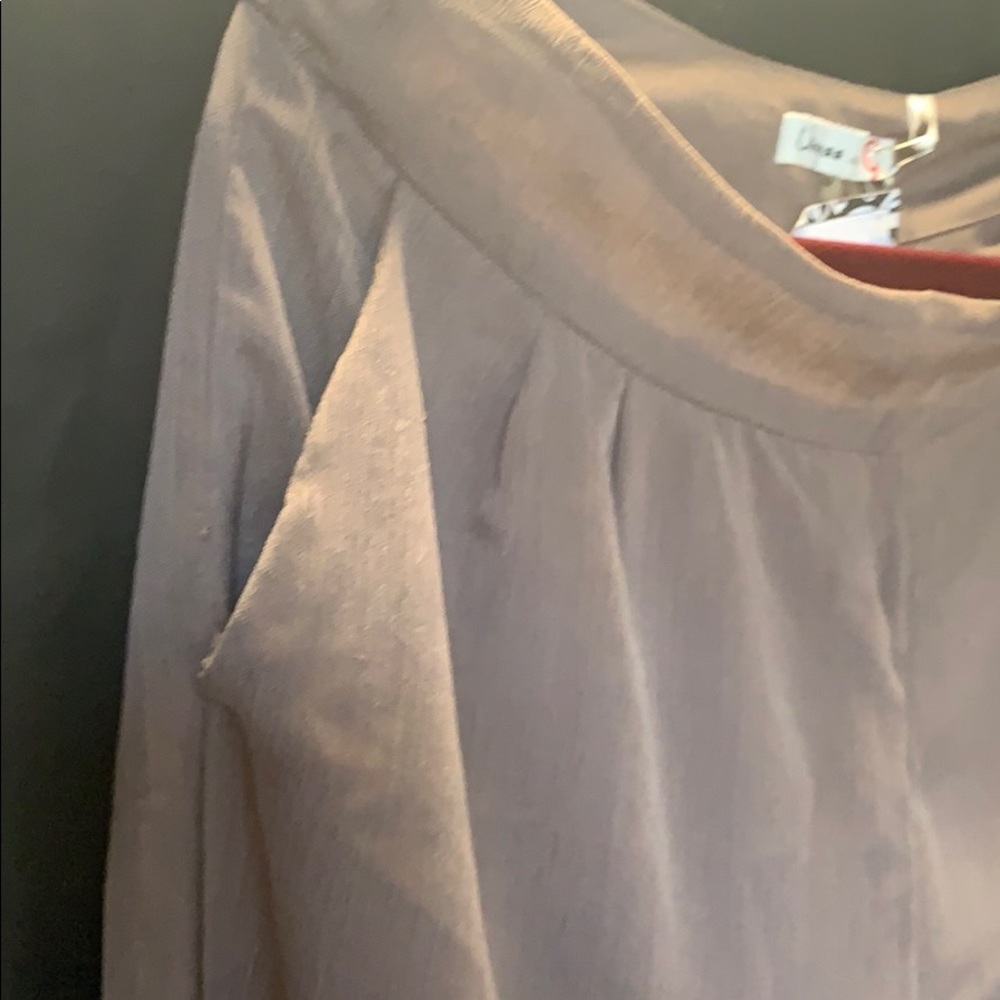 NWT Tan sheer palazzo pants - Picture 7 of 8